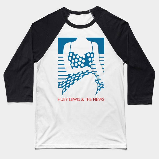 Huey Lewis & The News • Original Retro 80s Style Artwork Baseball T-Shirt by unknown_pleasures